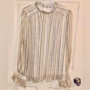 ⭐️NWOT TCEC Mock Neck Ruffle Trim Blouse⭐️